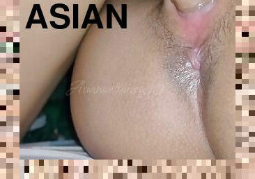 asiatisk, fisse-pussy, sprøjte, udløsning, teenager, creampie, sort, thailænder, søster, utrolig