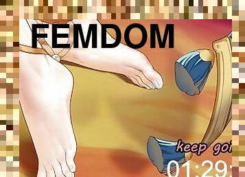 masturbation, pieds, secousses, point-de-vue, anime, hentai, fétiche, humiliation, domination, femme-dominatrice