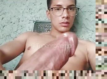 enorme, masturbación, amateur, paja, masaje, pajeándose, argentino, polla