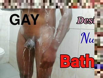 Desi boy nude bathing video