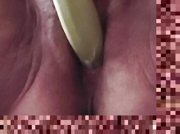 onani, orgasme, pussy, amatør, milf, bbw, amerikansk, stram, mor, banan