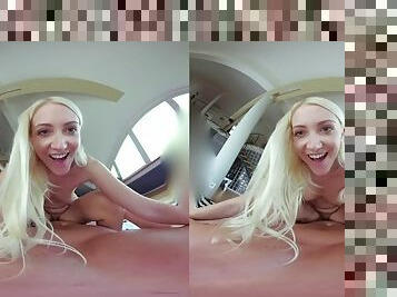 VR - Blonde teen embarks on anal journey