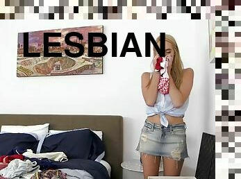 Lesbian teen babes eat each other's wet fuck holes