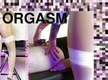 orgasme, strømpebukse, svelging, slave, strømper-stockings, cum, hanrei, elskerinne, hvit, femdom