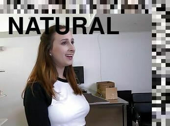 Ashley adams got paid to show her big natural tits in the middle of the store