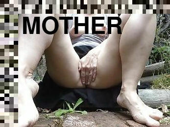 masturbación, amateur, madurita-caliente, juguete, mamá, madre, a-solas