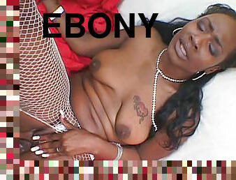 Ebony is sucking big black dick