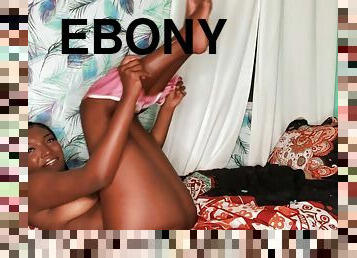 Ebony horny babe Daya Knight solo video