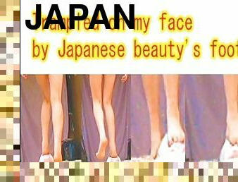 Trampled on my face by Japanese beauty's foot! Two-way view!