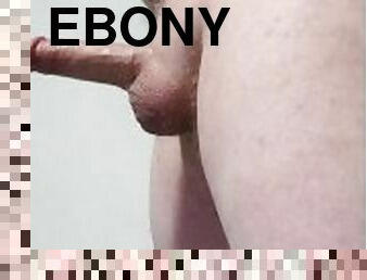 Masturbation session with ebony toy