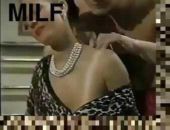 MILF fucks dumb man