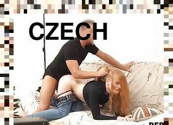 DEBT4k. Czech beauty has to spread her legs or shes in debt