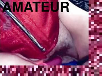 orgasme, pussy, amatør, stor-pikk, milf, leke, hjemmelaget, par, strømper-stockings, pov