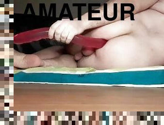 amatori, anal, gay, grasana, dildo, solo