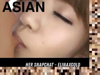 Asian sucks balls and joystick her snapchat elinaxgold