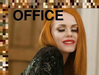 Redhead office milf gets dicked by her boss