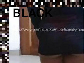 Sexy black see through dress fuck