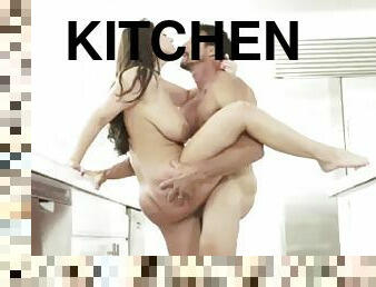 Angela white - sex in kitchen
