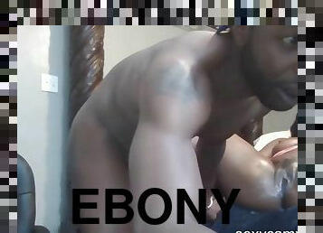 Big booty ebony babe gets pounded hard by big black cock live on sexycamx.com