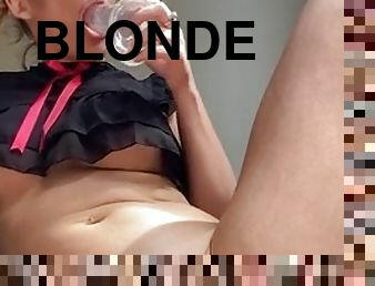 Sexy Blonde Babe Rides Dildo Fans Only