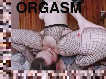 orgasme, pussy, par, cum, riding, ansiktsitting, femdom