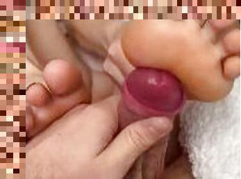 russe, amateur, mature, ejaculation-sur-le-corps, milf, maman, couple, pieds, point-de-vue, ejaculation