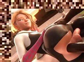 FUTA SPIDER GWEN ANAL FUCKED ON PUBLICK - SPIDER VERSE FUTANARI HENTAI ANIMATION 60FPS