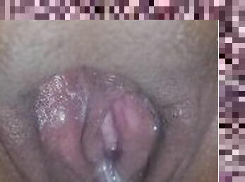 Cum filled cunt pissing