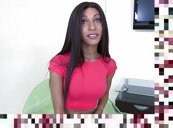 POV video of a beautiful Latina sucking a dick - Nadia Nicole