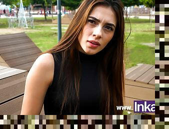 Colombian nymphomaniac caught in an unknown park - Camila Mush