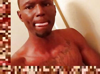 masturbation, amateur, ébène, énorme-bite, gay, black, jeune-18, horny, webcam, solo