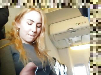 Airplane ! Horny Pilot's Wife Shows Big Tits In Public