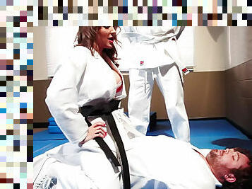 Karate class turns to hardcore threesome