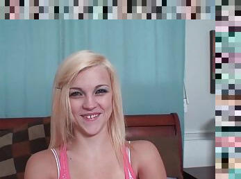 Blonde lacey leveah newbie clicks pov casting couch