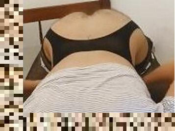 transexual, amateur, gay, universidad, lencería, mona, a-solas, gay-joven