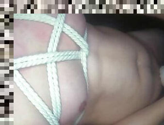 Shibari boy fucking fleshlight