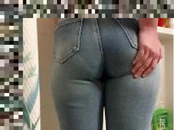 onani, pissing, amatør, babes, tenåring, truser, blond, fetisj, jeans