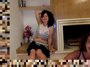 Mother and daughter webcam striptease part 9