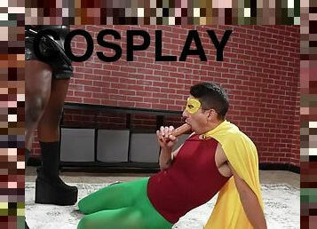 Mesmerized IR cosplay stud fucked in a greedy ass