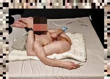 Boy masturbating bondage