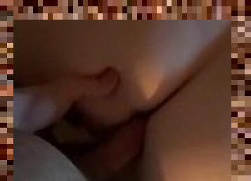 Hotel Sex w/dildo in pussy and dick in ass!