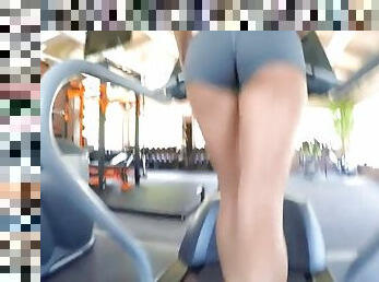 POV amazing teen babe banged in the gym