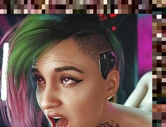 Vi has a new implant and tests it on Judy / Cyberpunk 2077/ more content in my tg : IQ.Fun