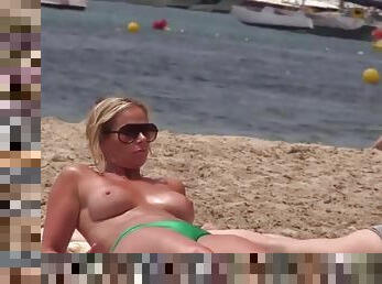 tettone, mammine-mature, videocamera, spiaggia, scene-rubate, voyeur, bikini