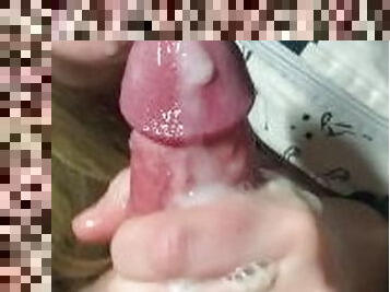 Edging me three times to get huge creamy cum by step sis