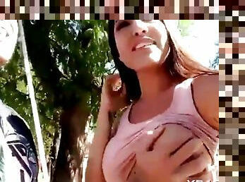 Snapchat girls letting strangers to feel her boobs