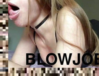 Got so excited while giving blowjob