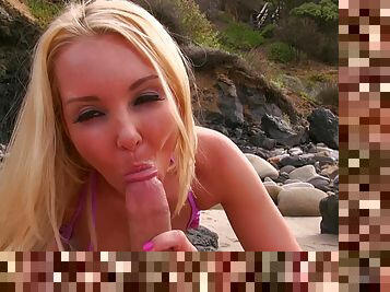 Girls Of Summer Episode 1 - The Deep End - POV Blowjob at the Beach by Aaliyah Love