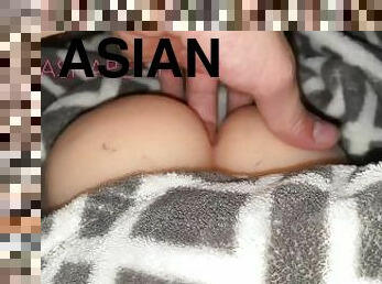 asiatisk, onani, pussy, anal, babes, klassisk, skitten, truser, første-gang, søt