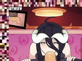 Albedo Overlord DeepThroat Cum Shot - Hole House